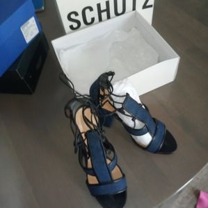 Jeans color Schultz heel size 10b women